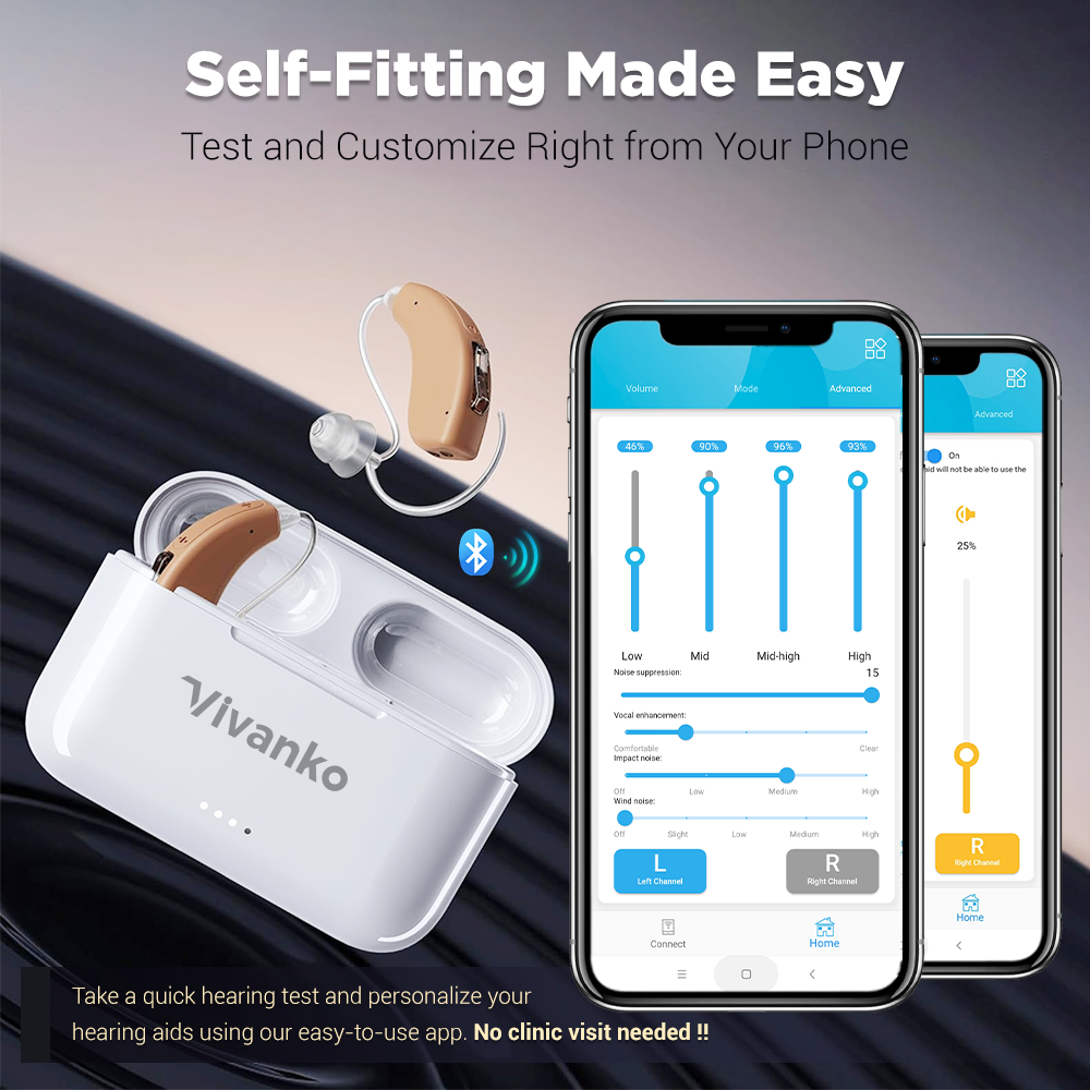 Harmony RIC Digital Hearing Aids – Rechargeable, 16-Channel, Bluetooth App Control